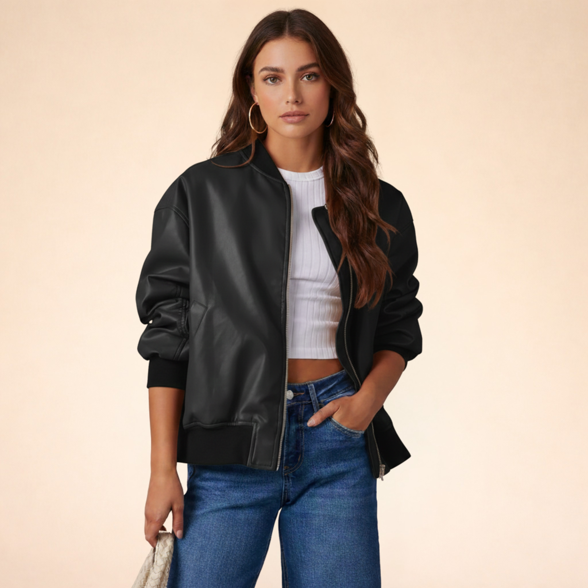 Manuela | Lässige Oversize Bomberjacke