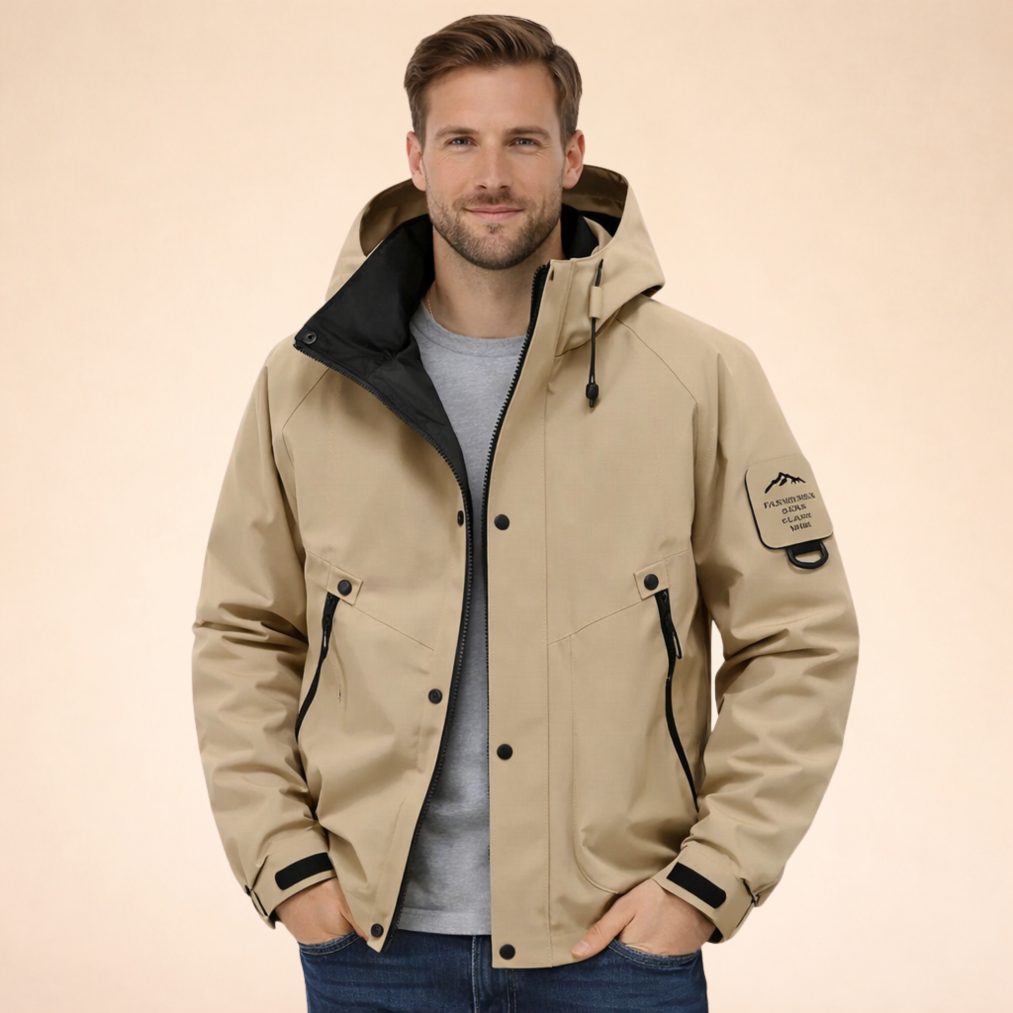 David | Stilvolle Unisex Skijacke mit Kapuze