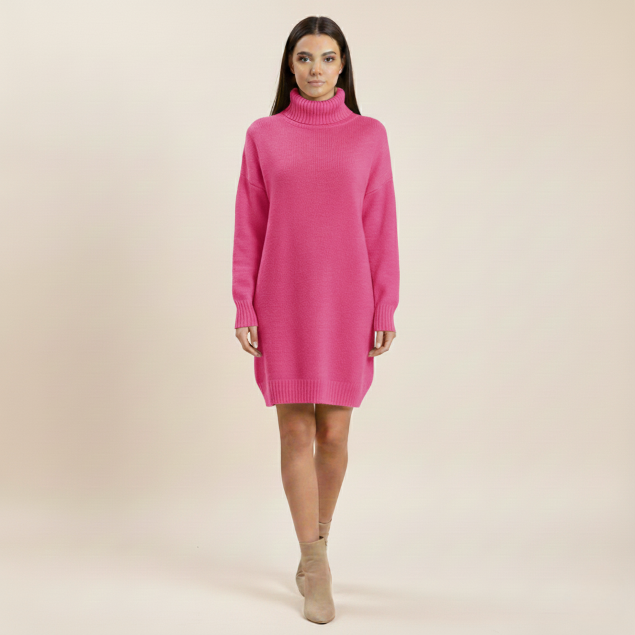 Tanja | Modernes Rollkragenpulloverkleid