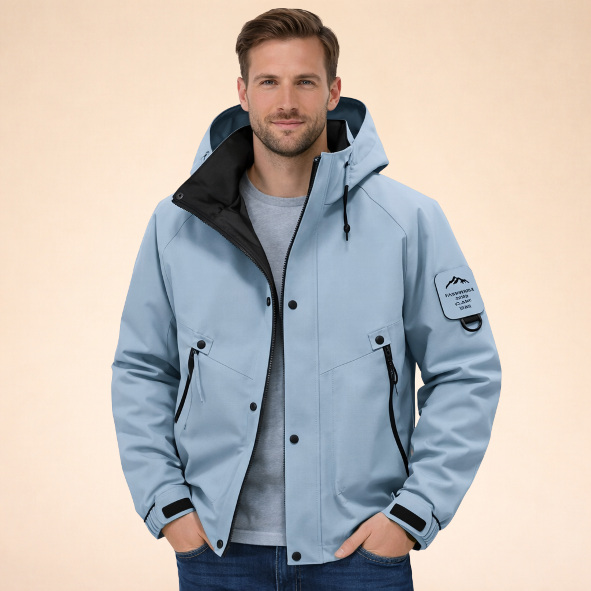 David | Stilvolle Unisex Skijacke mit Kapuze