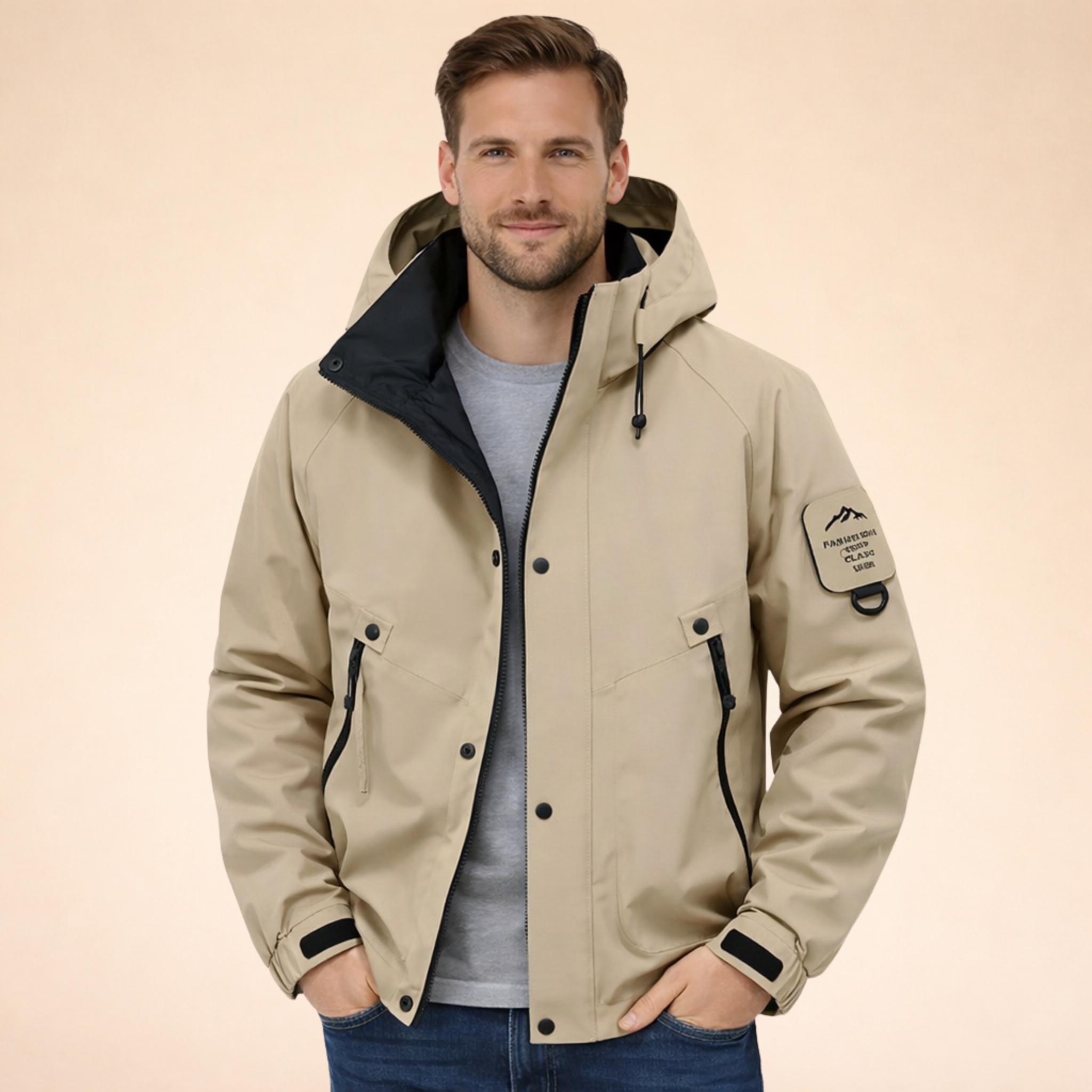 David | Stilvolle Unisex Skijacke mit Kapuze