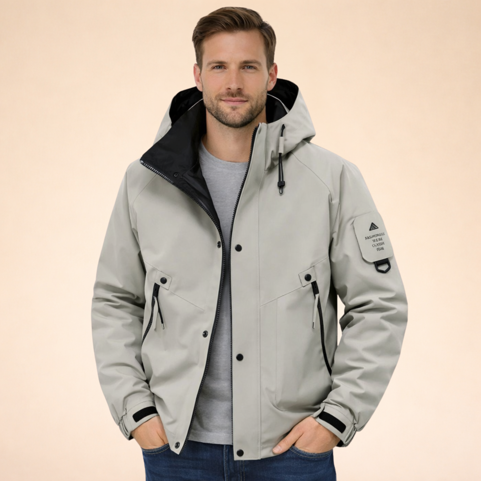 David | Stilvolle Unisex Skijacke mit Kapuze