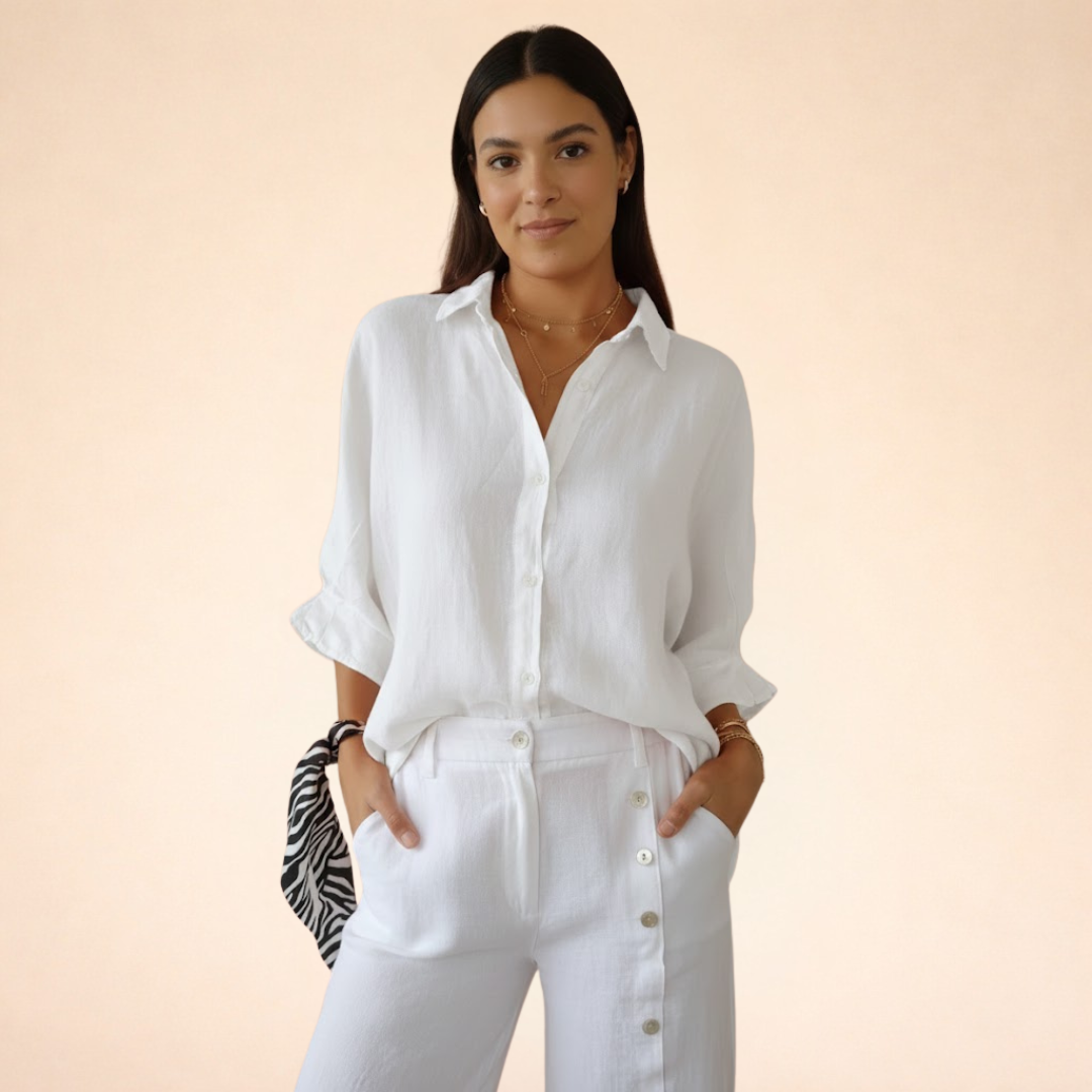 Sandra | Zeitlose und elegante Leinenbluse