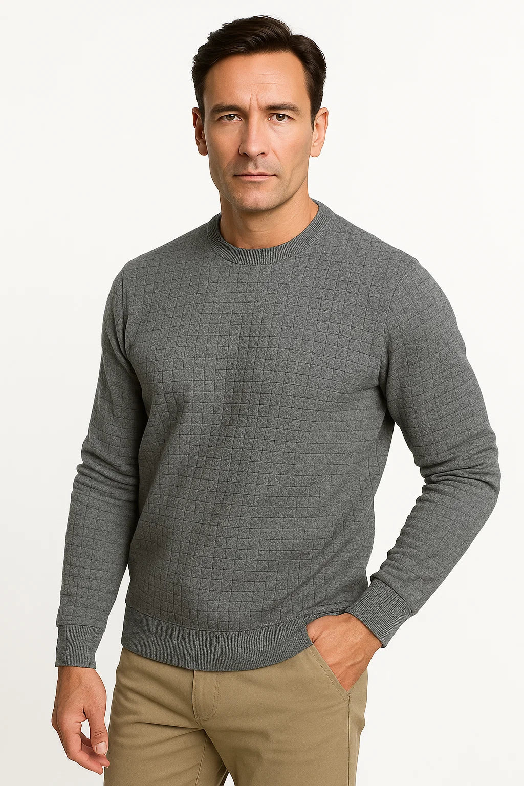 Blaue | Herrenhemd Kariert aus Baumwolle für Freizeit und Semi-Formale Anlässe 4