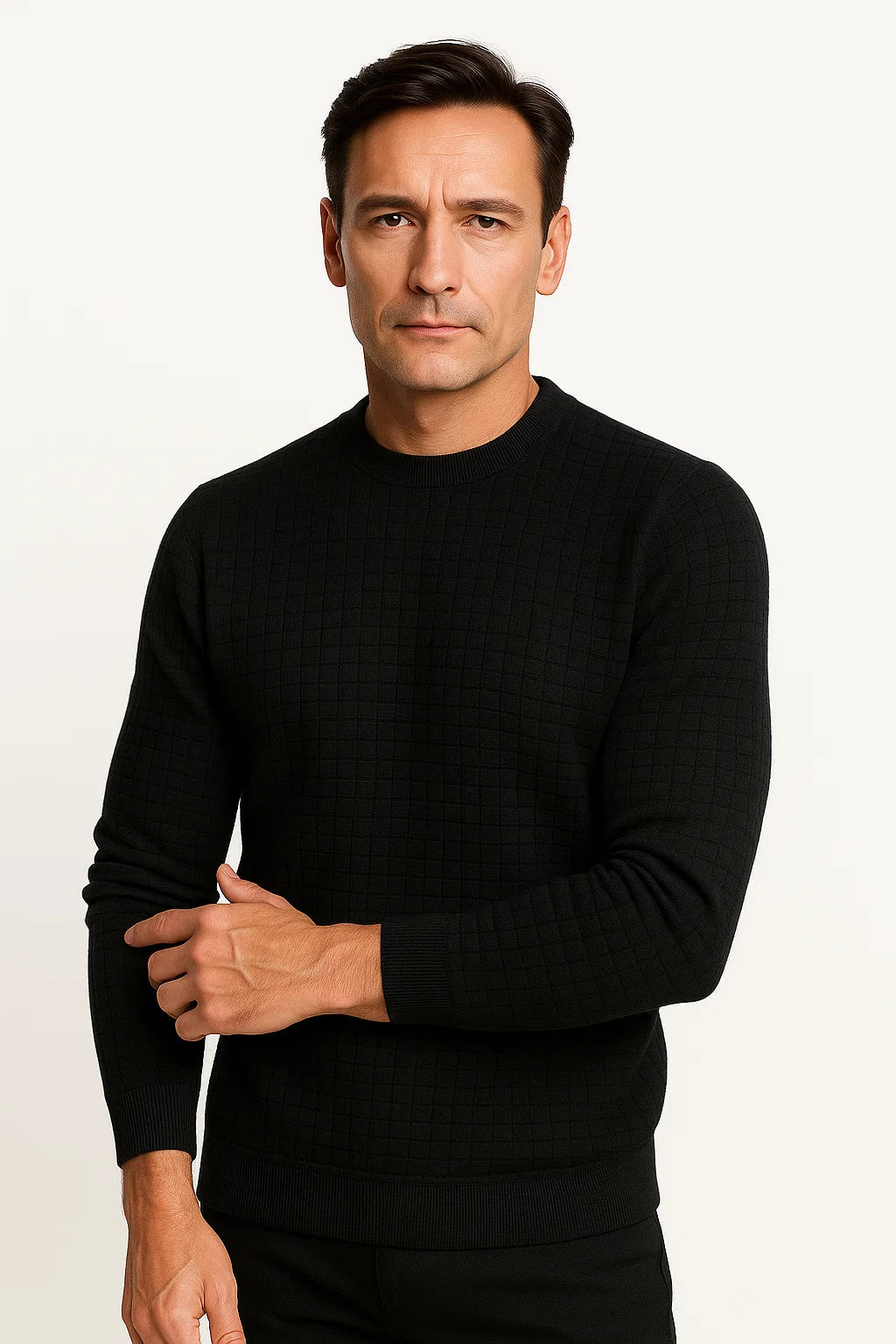 Andreas | Lässiger Karomuster Baumwollpullover