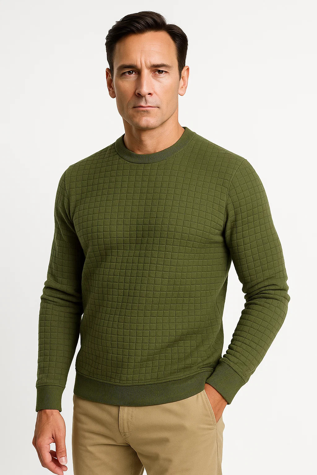 Andreas | Lässiger Karomuster Baumwollpullover