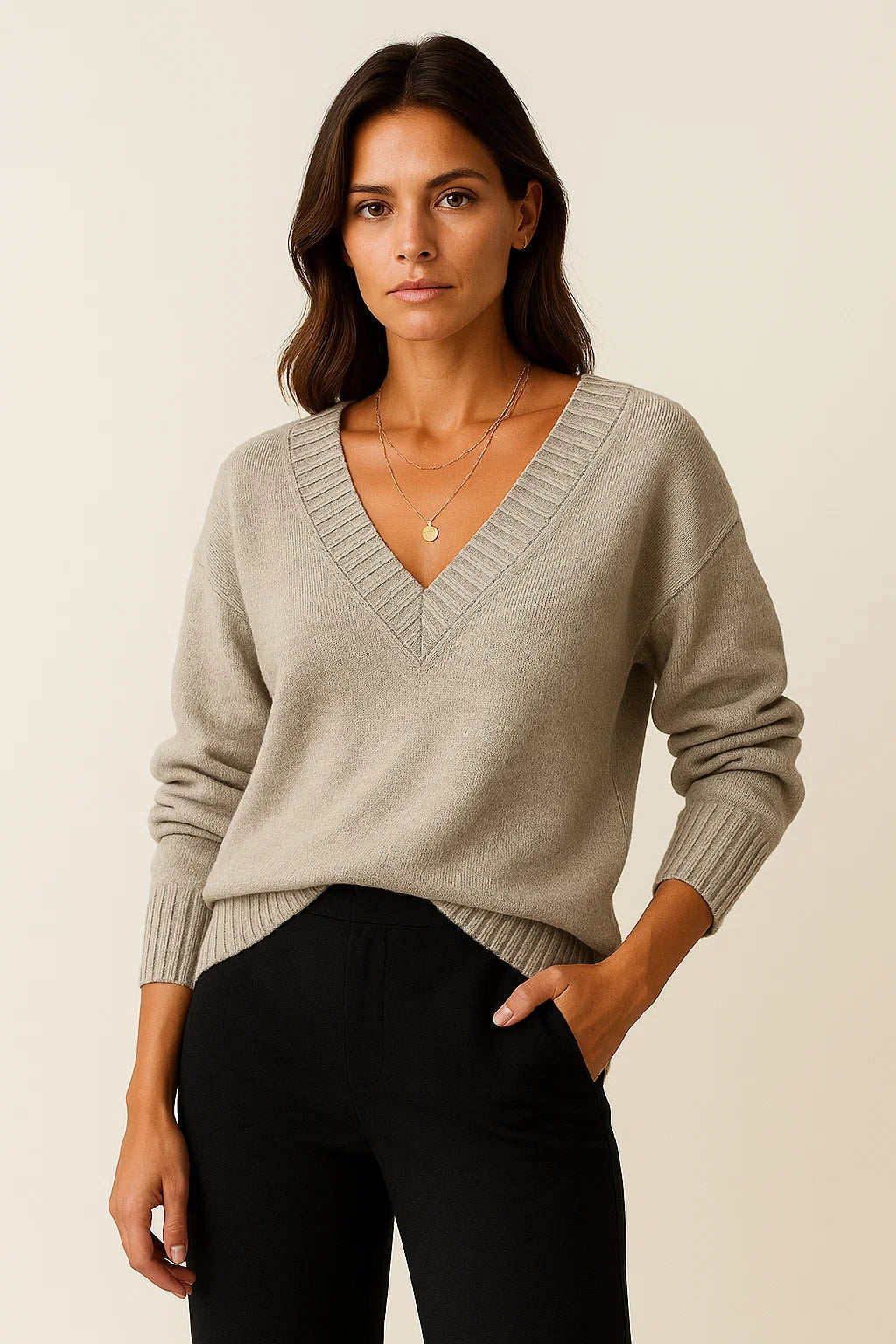 Diana | Eleganter Pullover mit V-Ausschnitt 4
