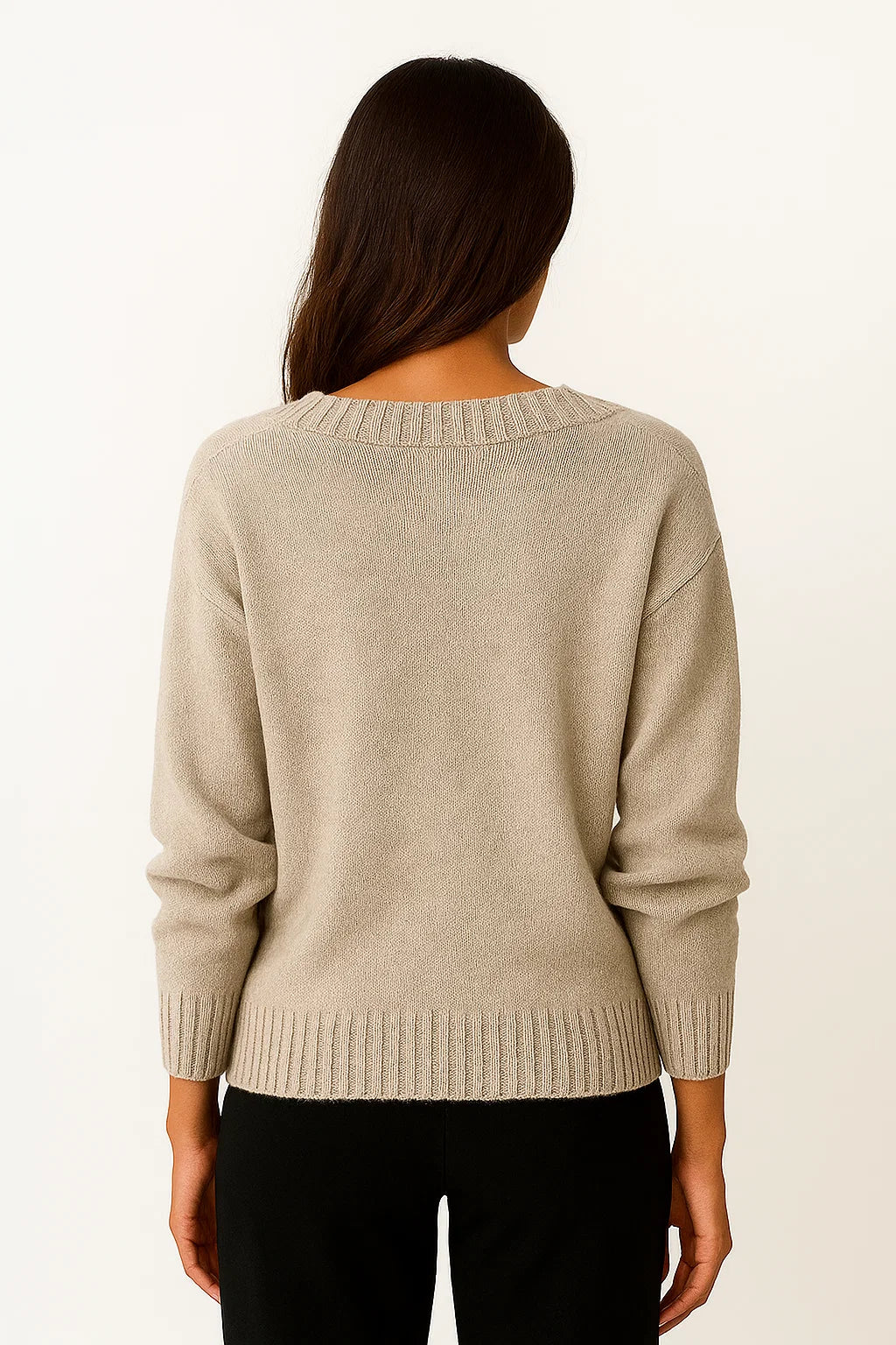 Marina | Eleganter Pullover mit V Ausschnitt