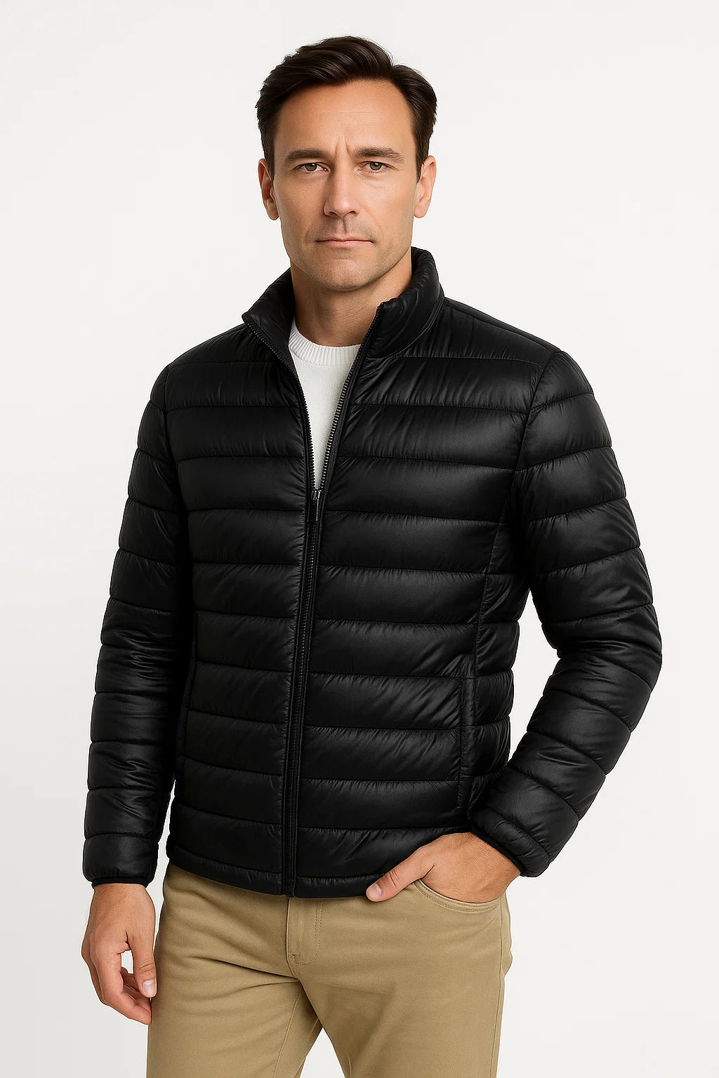 Mens Winter Jacket Insulated Puffer Bomber Style 2