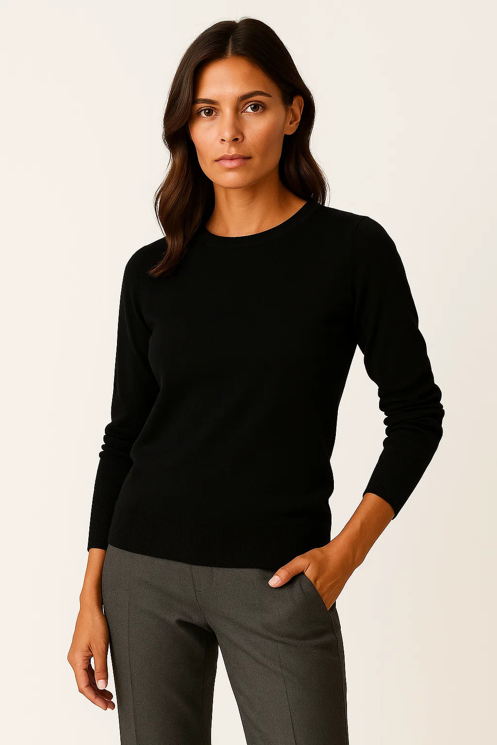 Diana | Bequemer Rundhalsausschnitt Pullover