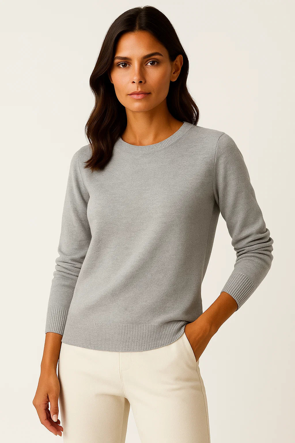 Diana | Bequemer Rundhalsausschnitt Pullover