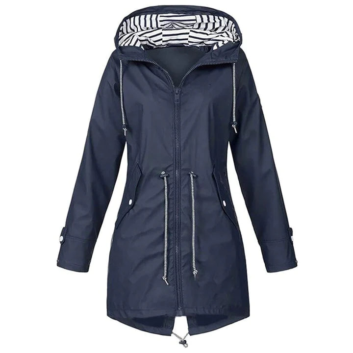 Simone | Elegante winddichte Jacke mit Kapuze