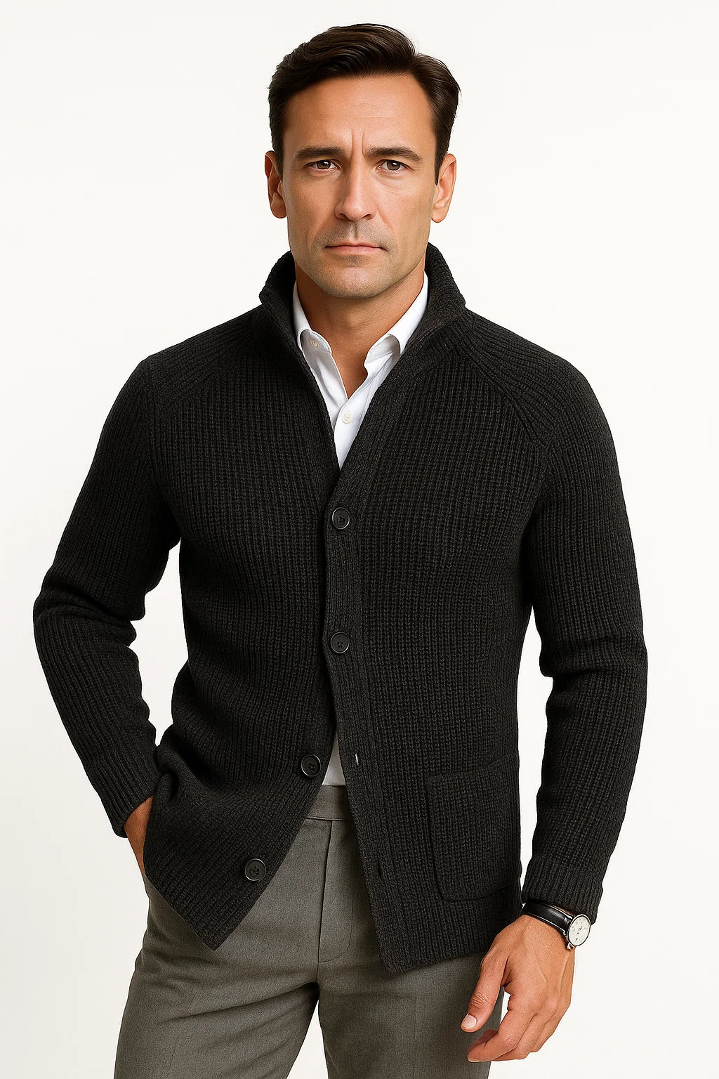 Wollstrick-Cardigan | Herren Cardigan 5