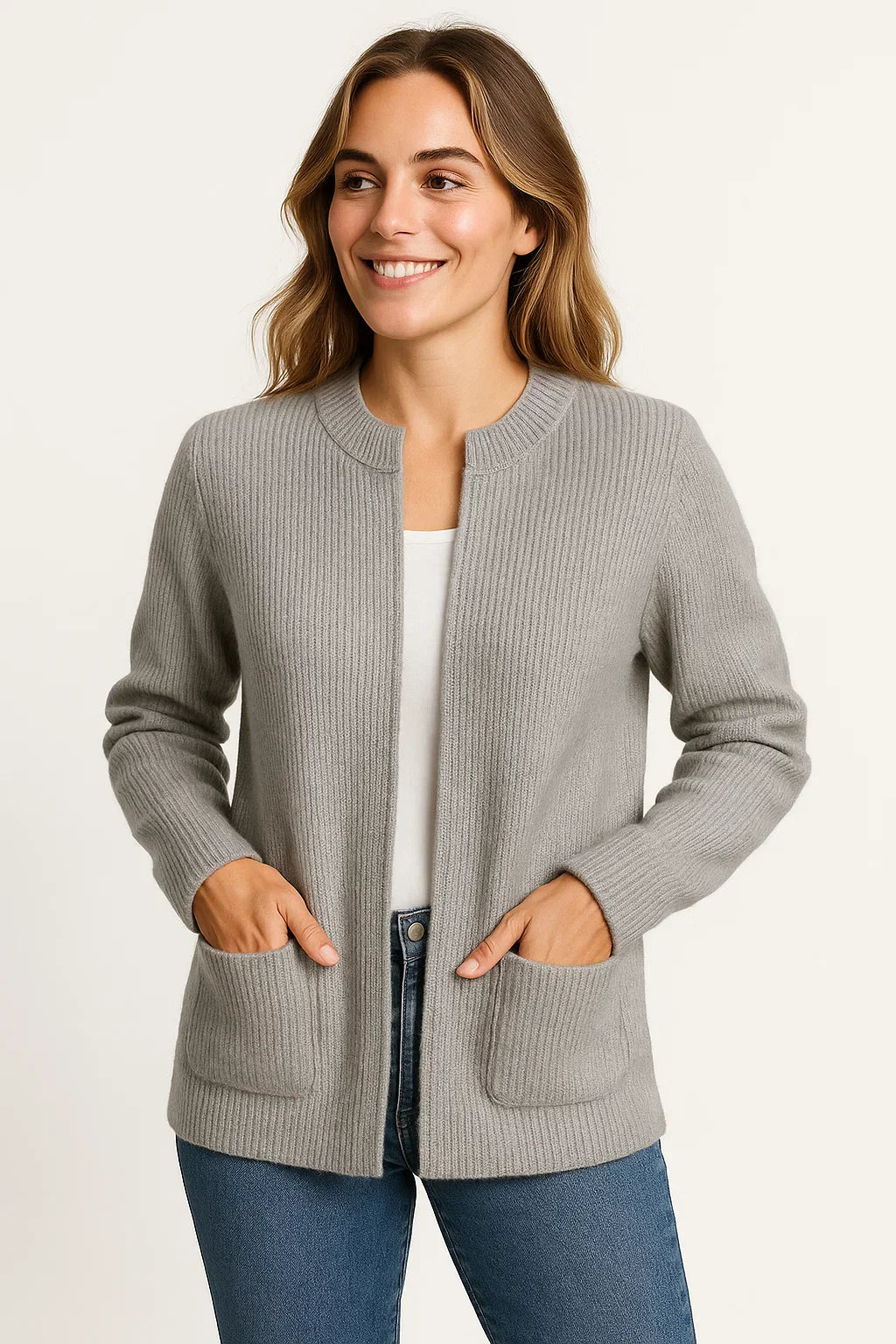 Casual Women's Jacket with Zipper and Round Neck – Lightweight Loose Fit for Everyday and Formal Wear, Sizes S to 5XL 3